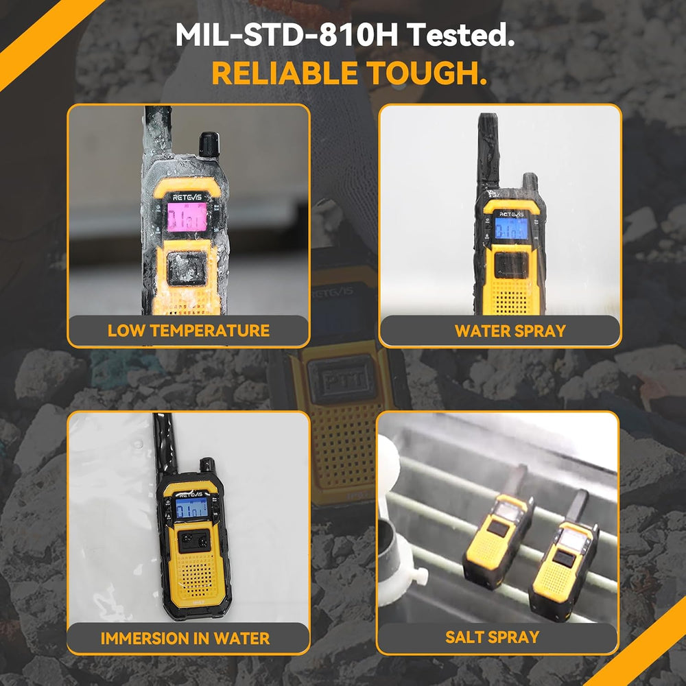 Retevis RB48 Military-Standard & IP67 Waterproof Walkie Talkies Long Range