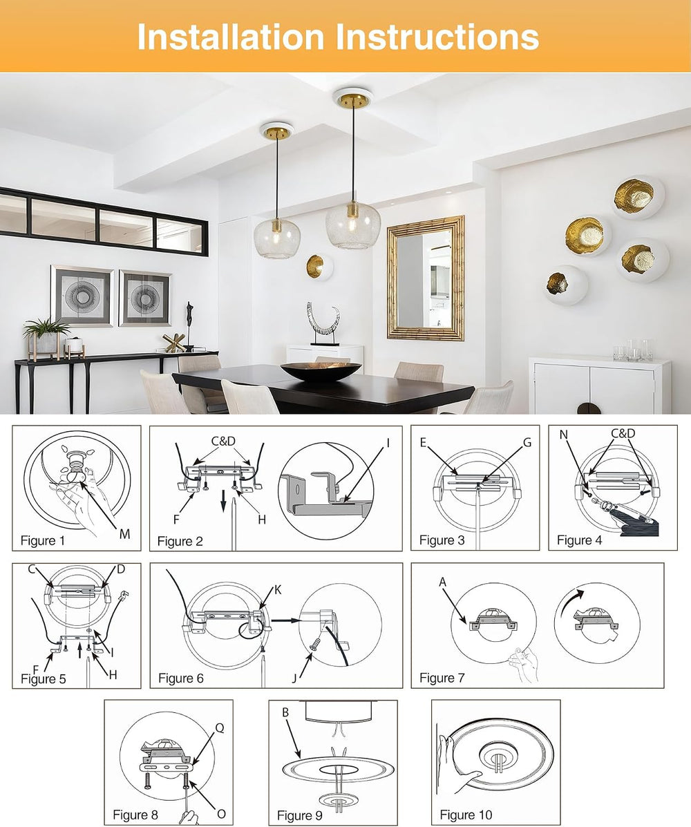 2-Pack Recessed Can Light Conversion Kit for 5" and 6" Ceiling