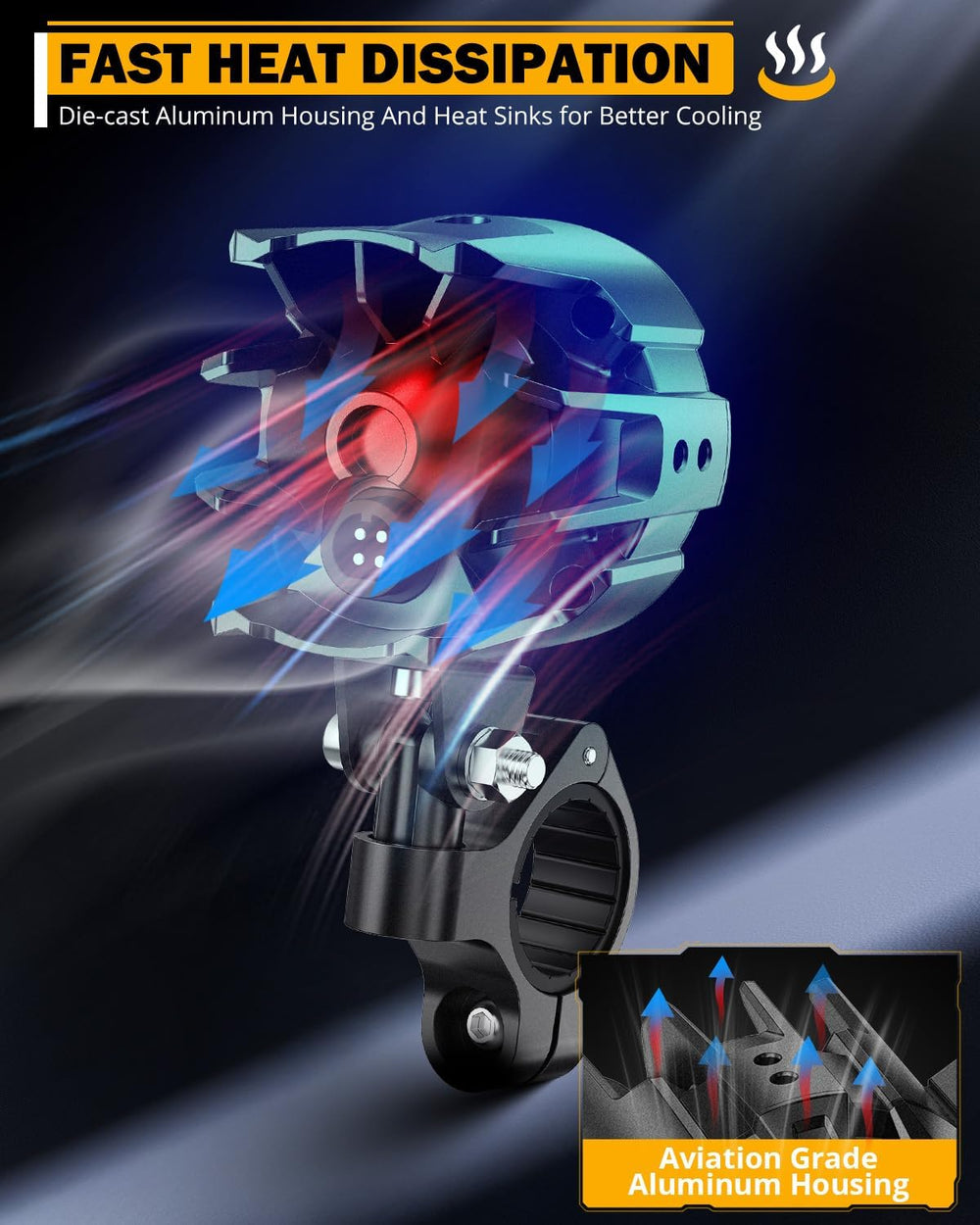 Auxbeam MT8S Series Motorcycle Auxiliary Lights Fog Lights Driving Lights