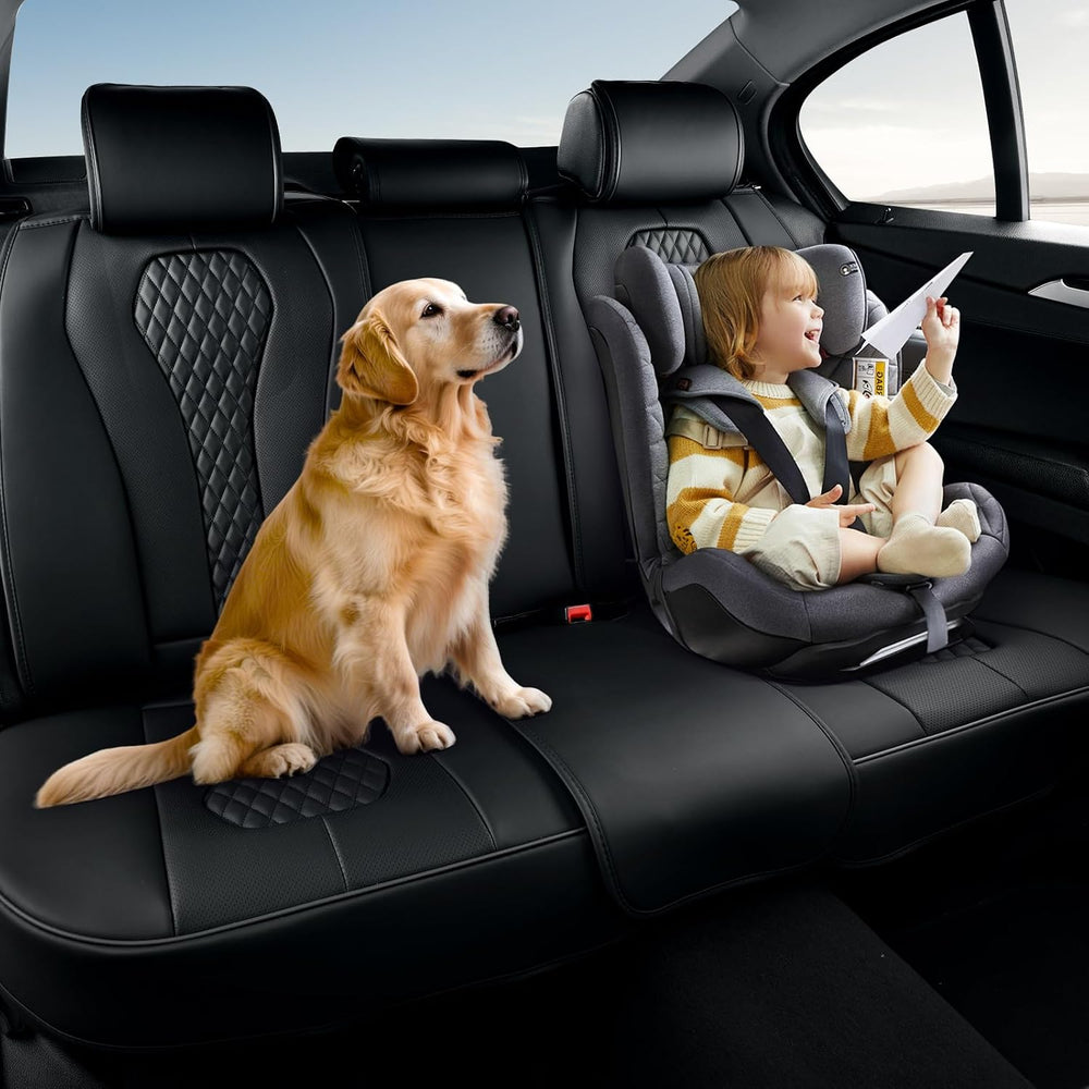 Coverado Car Seat Covers, Rear Car Protectors, Leather Seat Covers, 3-Piece W...