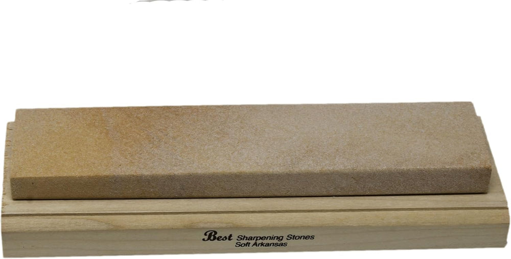 Arkansas Sharpening Stone Set - Wood Mounted 10"