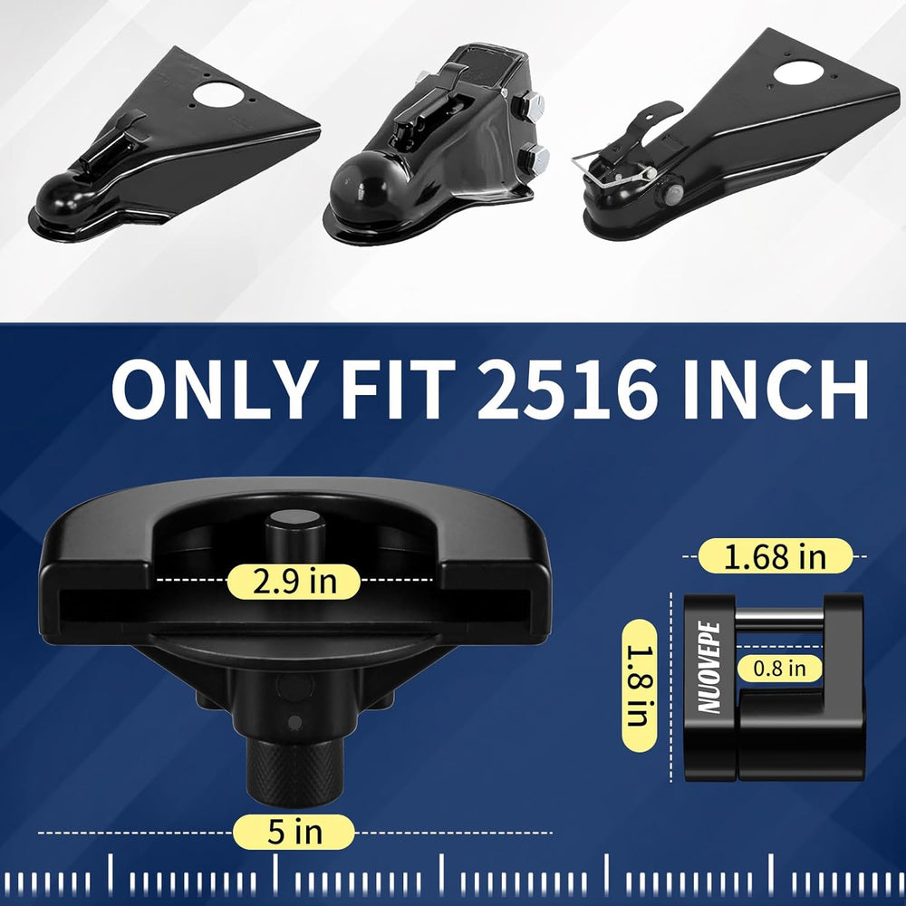 2 5/16Inch-Trailer-Hitch-Locks-Kit, Heavy Duty Anti Theft Trailer Tongue Lock...