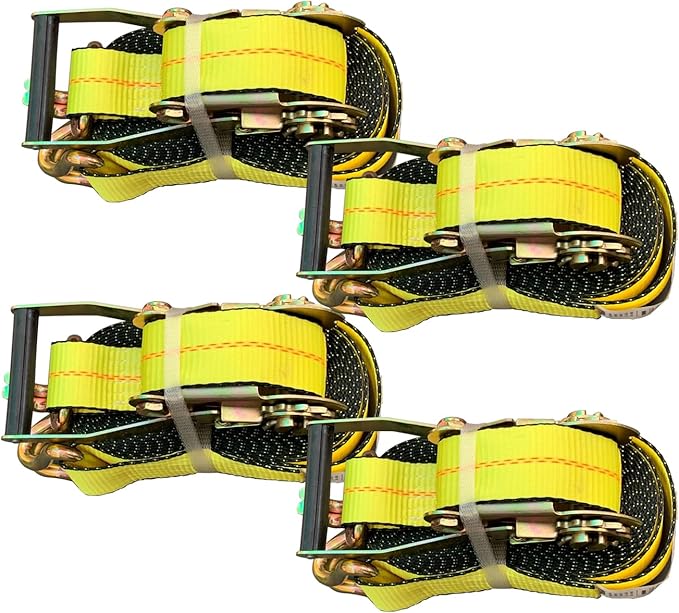 Ratchet Straps Heavy Duty 2" x 30' x 10000 lbs J Hook Tie Down Strap...