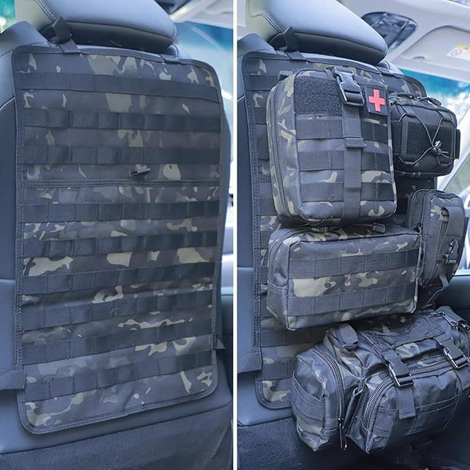 Universal Tactical Seat Back Organizer Vehicle Molle Panel Organizer Storage