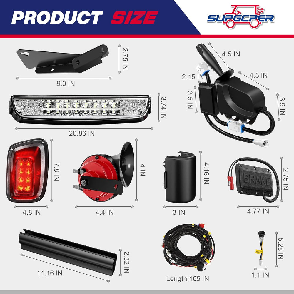 EZGO TXT Deluxe Light Bar Kit, Golf Cart LED Light Kit With EZGO TXT 12V Stre...
