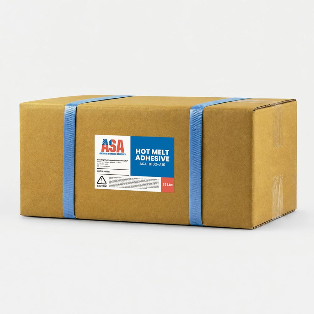 ASA Clear Hot Glue Sticks 7/16" x 10", High Temp, 25 lb Box, 483 Ct