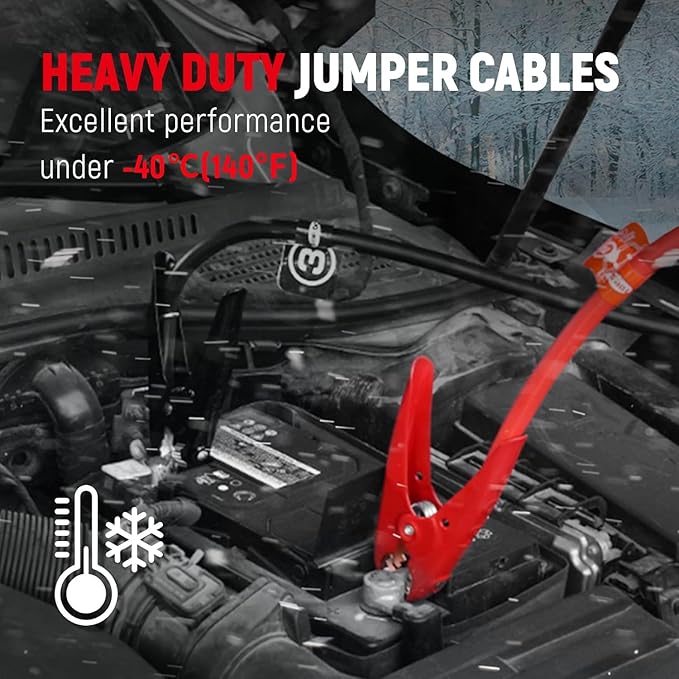 TOPDC 2 Gauge 20 Feet Jumper Cables