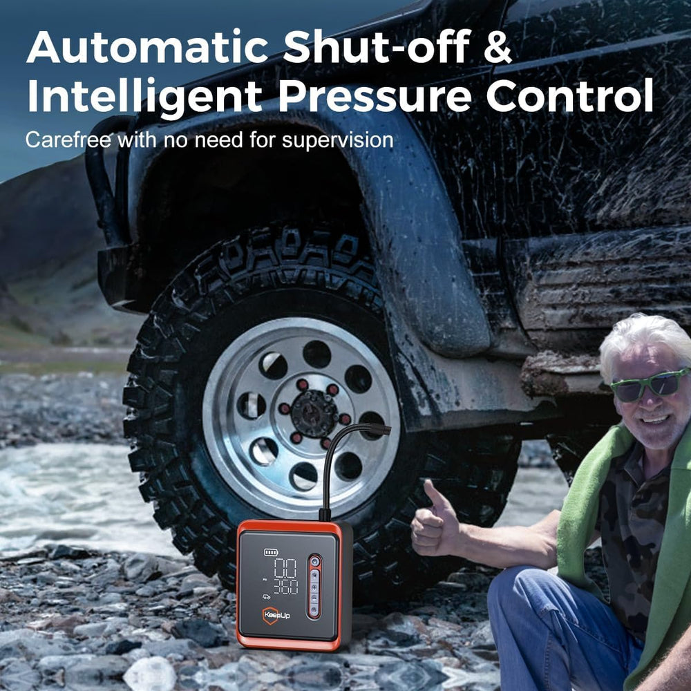 Tire Inflator Portable Air Compressor -Upgraded Air Pump for Car Tires with T...