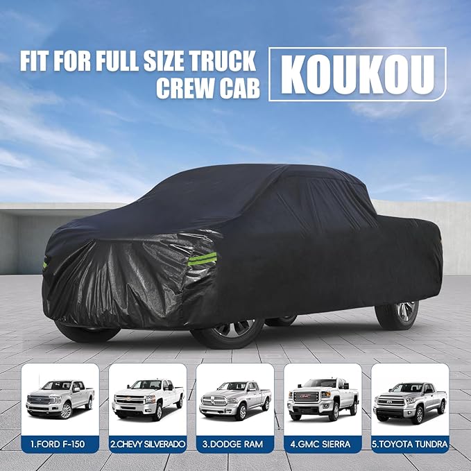 KouKou Truck Cover Waterproof All Weather, 7 Layers Heavy Duty Pickup Truck