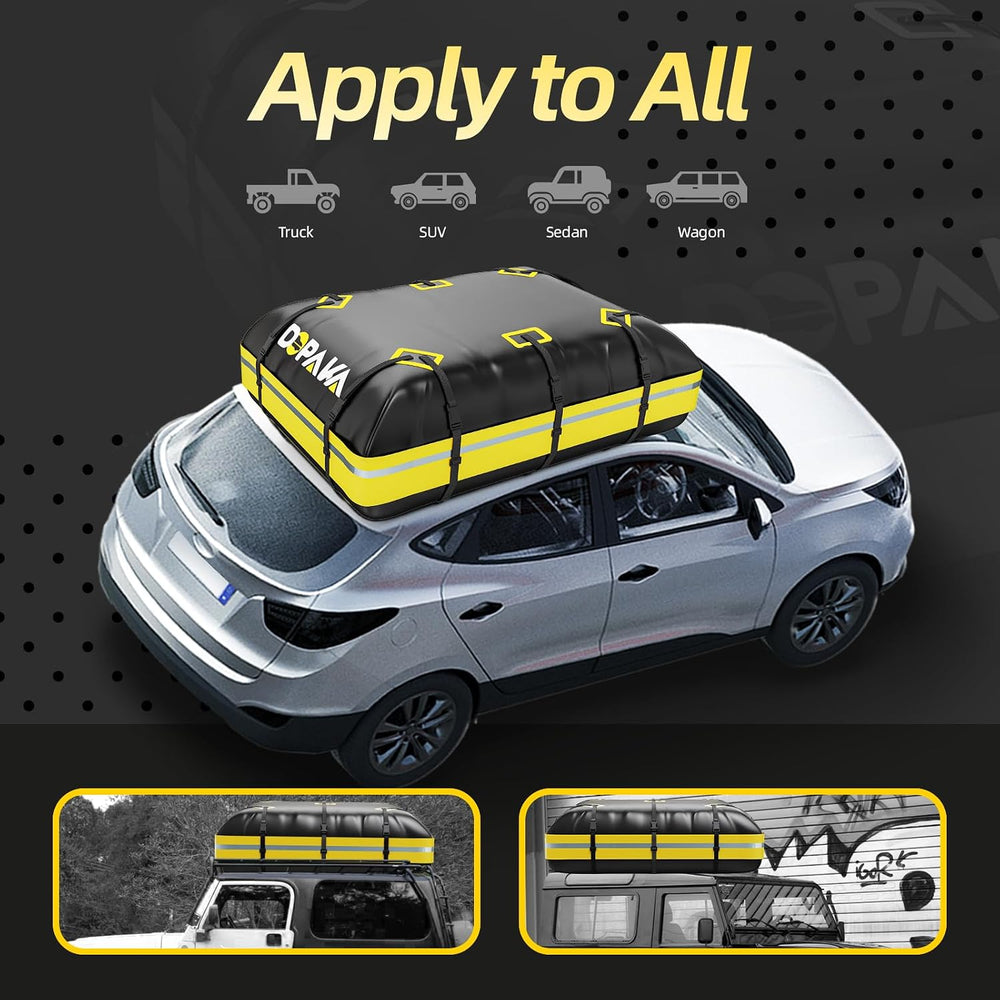 Car Rooftop Cargo Carrier Bag,100% Waterproof Heavy Duty 1000D Car Top Carrie...