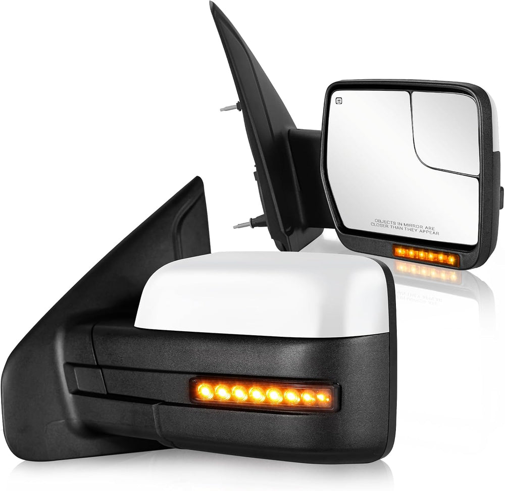 Side Mirrors for 2004-2014 Ford F-150 with Dynamic Turn Signal Puddle Light H...