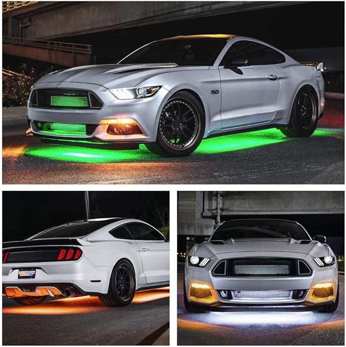 LEDGlow 4pc Bluetooth Million Color LED Underbody Underglow Accent Neon