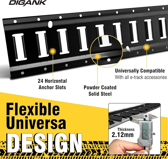 E Track 4'(4 Pack) with Powder-Coated Steel Trailer Tie Down