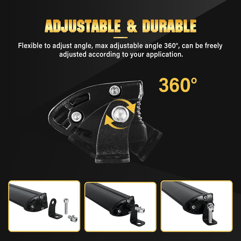 Willpower 25 Inch 120W Single Row Led Light Bar Flood Spot Combo Beam Slim Of...