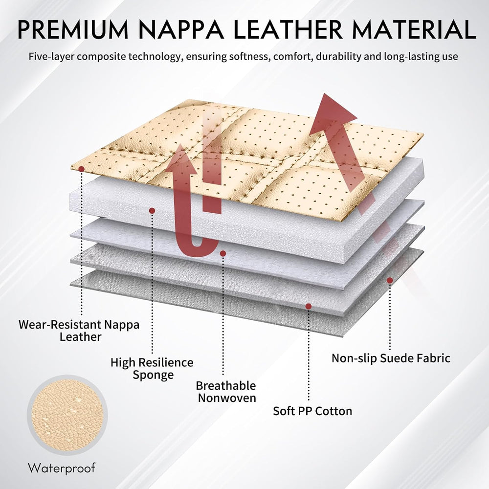 Huidasource F250 Front Seat Covers, 360° Full Coverage Leather Car Seat Prote...