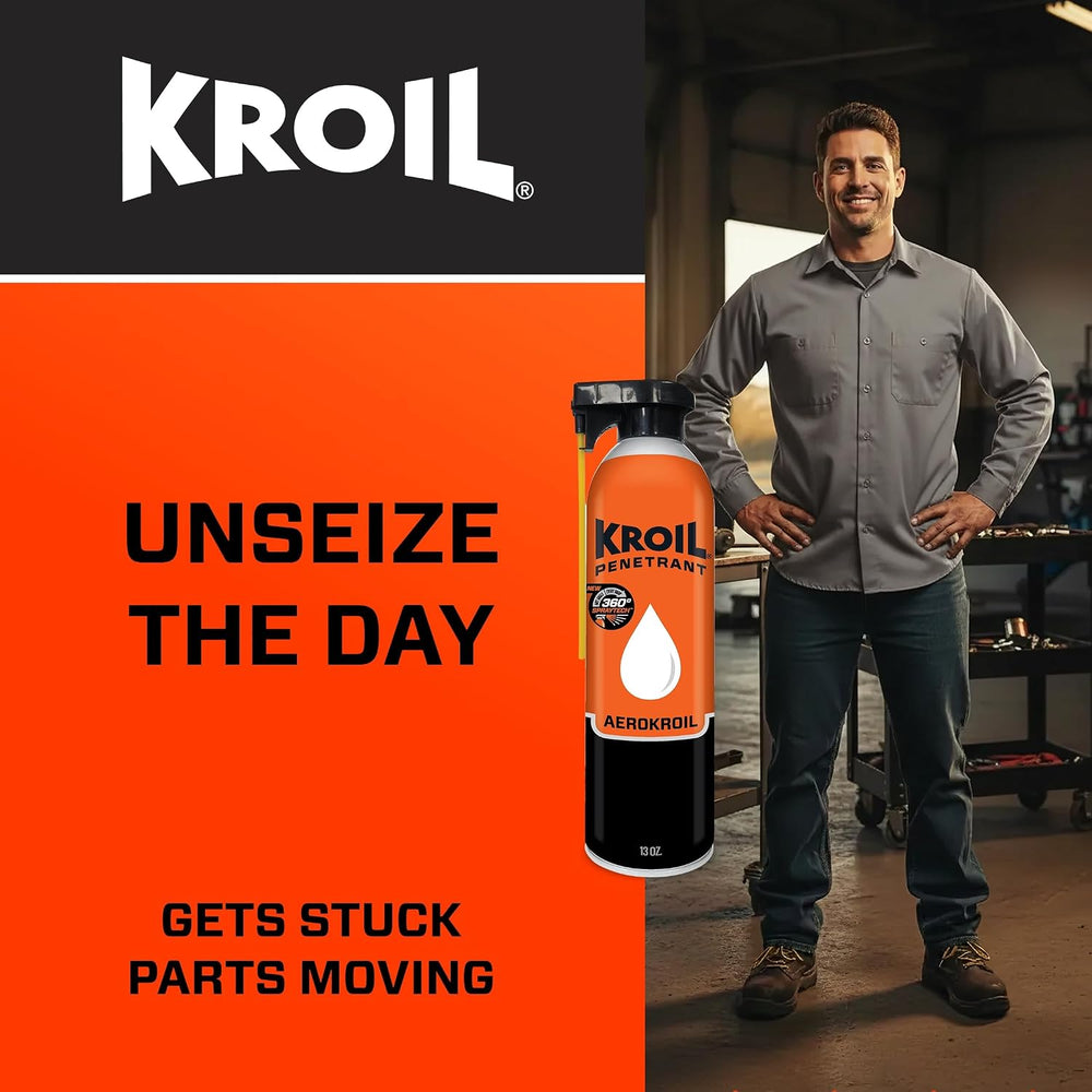 Kroil Original Penetrating Oil with SprayTech 360ยฐ Nozzle & Straw (Aeroso...