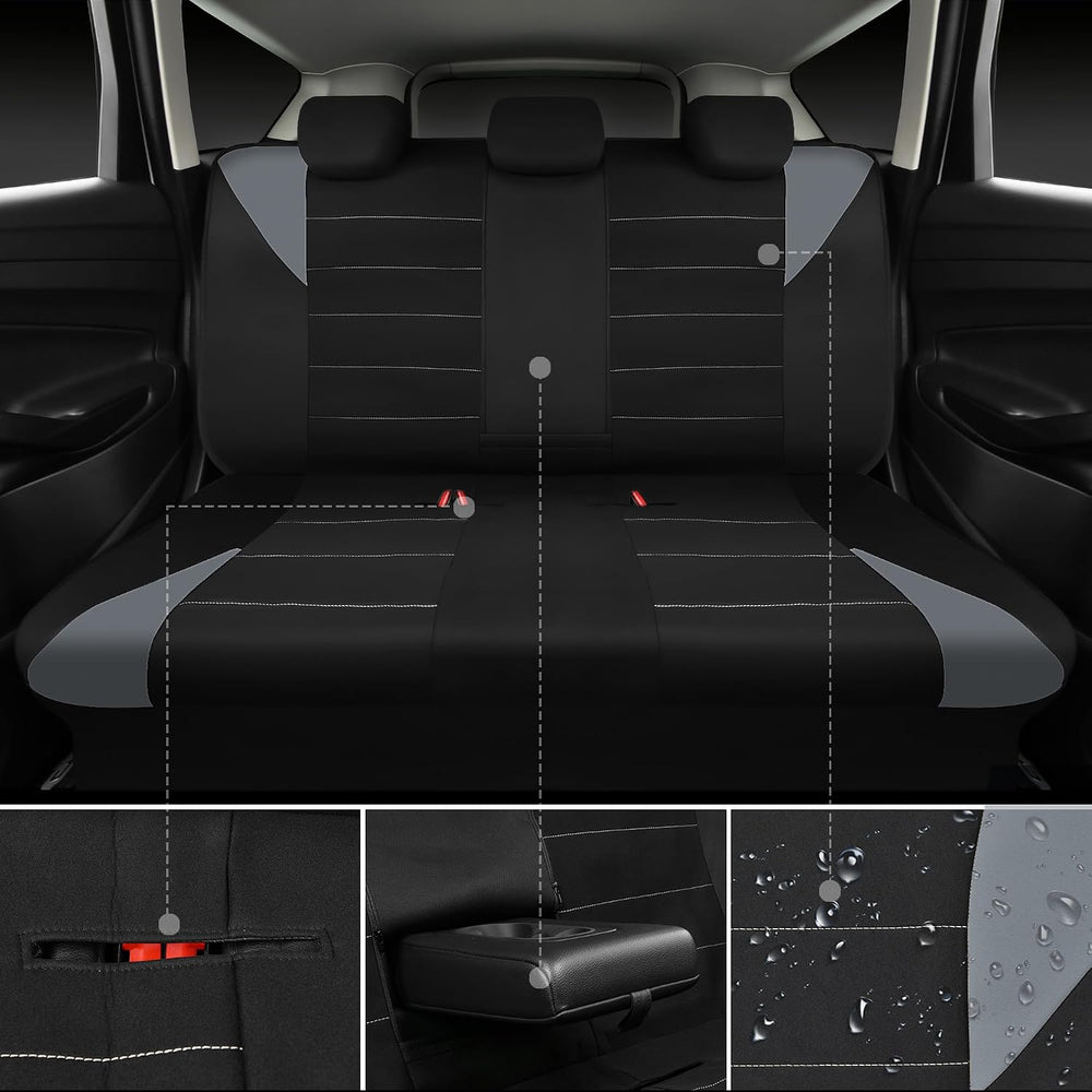 CAR PASS Waterproof Car Seat Covers Full Sets, Universal Fit Seat Covers for ...