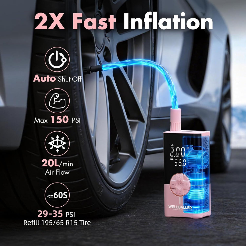 150PSI Tire Inflator Portable Air Compressor with Fast Inflation