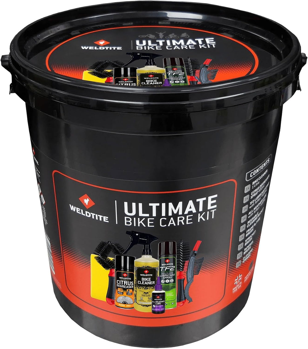 WELDTITE Ultimate 9-in-1 Bike Care Kit, Including 12L Bucket