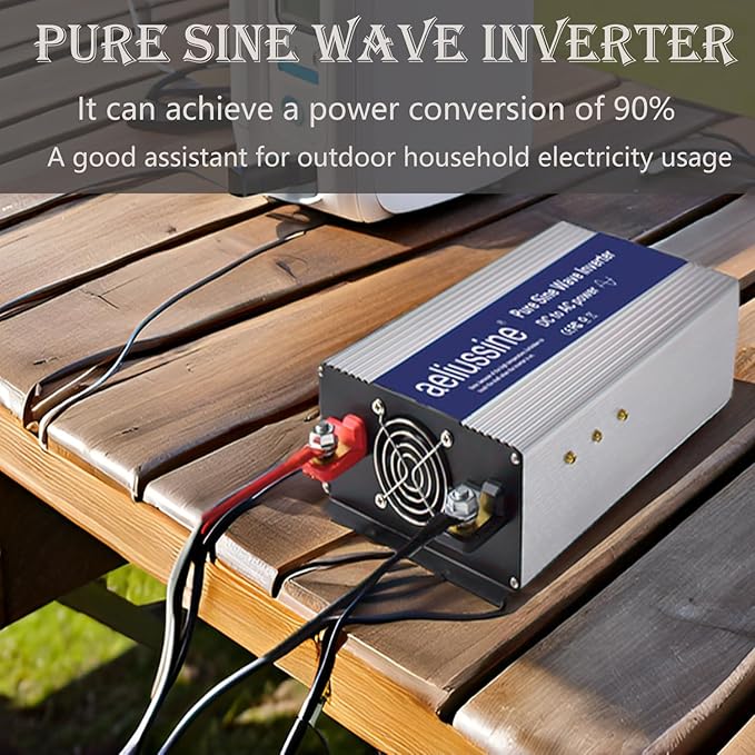 800W Pure Sine Wave Inverter-36V DC to 110V 120V AC Power Converter
