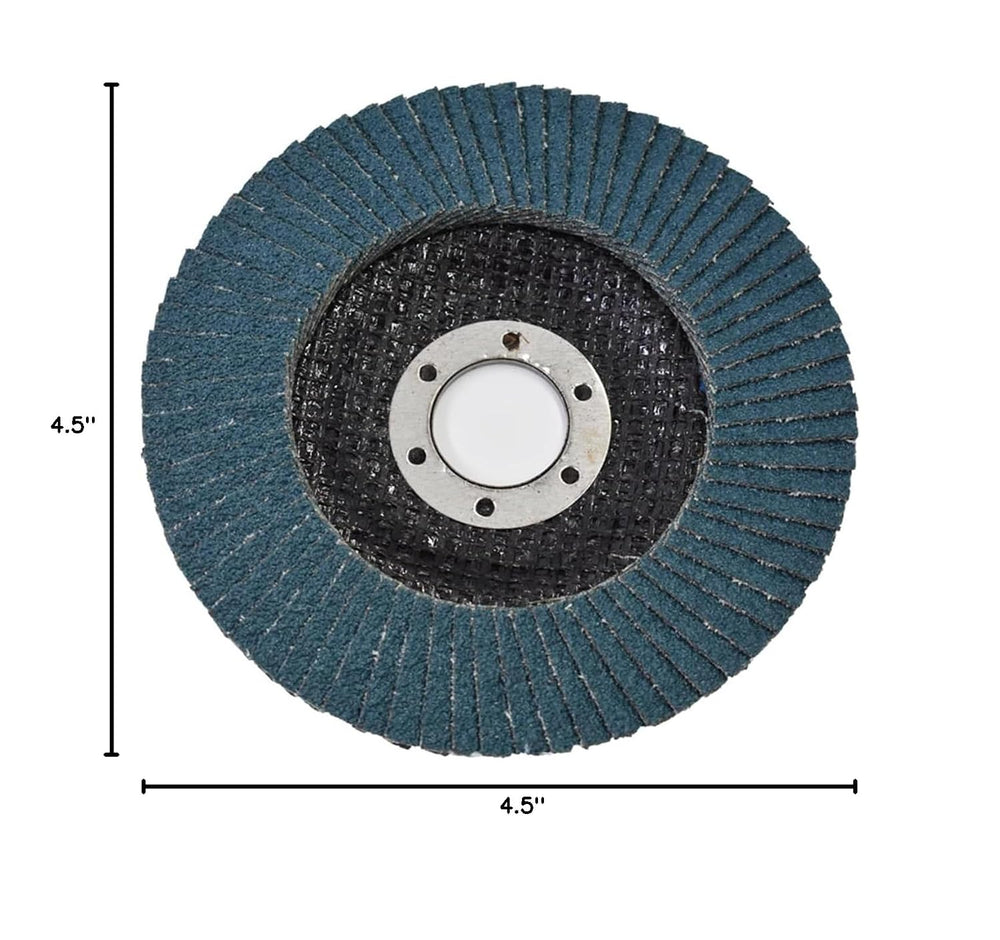 WFLNHB 100 Pcs 4-1/2" X 7/8" 40 Grits Zirconia Flap Discs