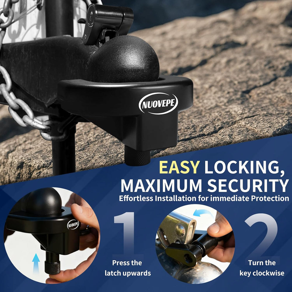 2 5/16Inch-Trailer-Hitch-Locks-Kit, Heavy Duty Anti Theft Trailer Tongue Lock...