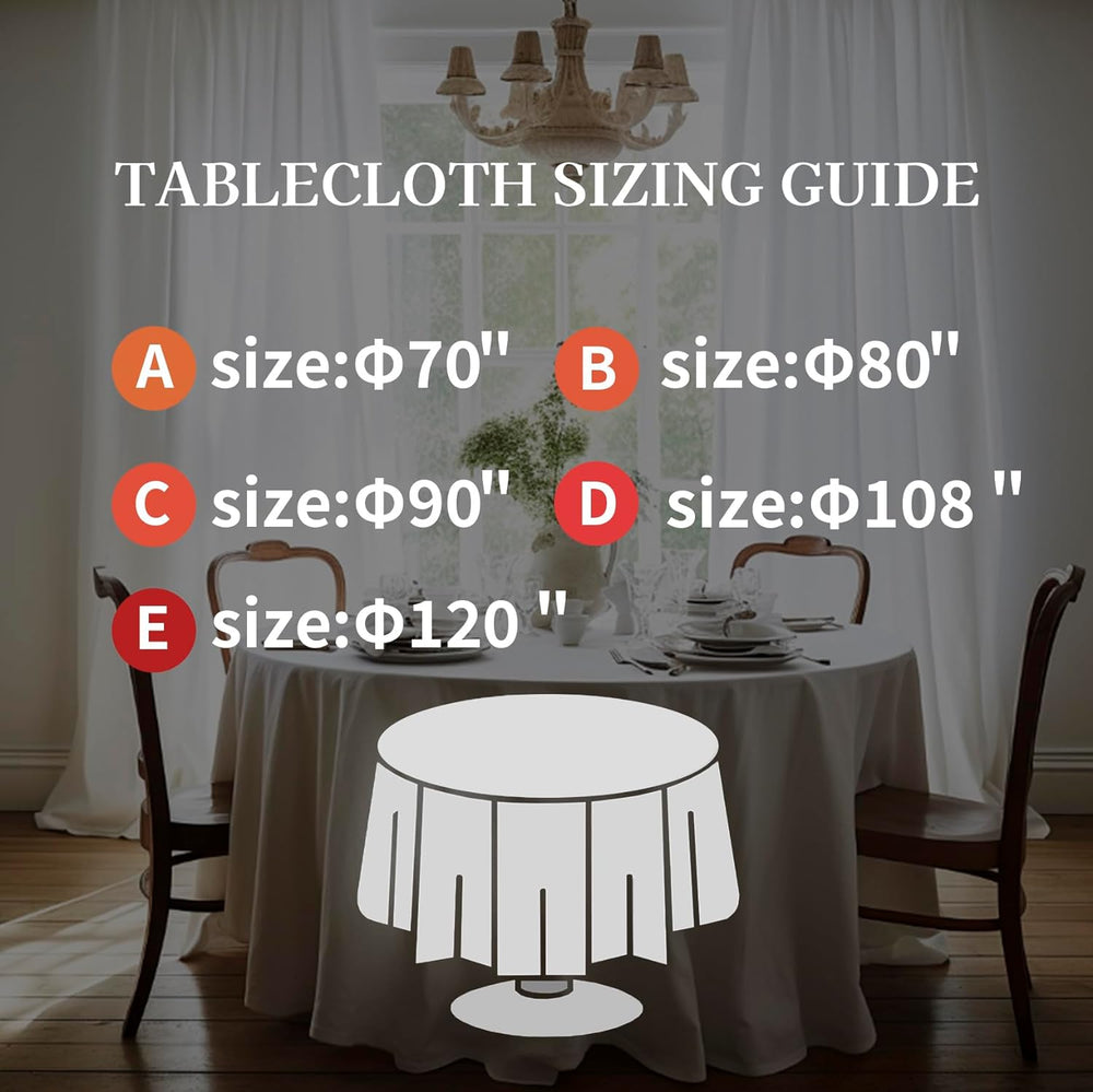 EVERLY 100% Pure Linen Round Tablecloths 60Inches for Dining,Buffet Parties,P...