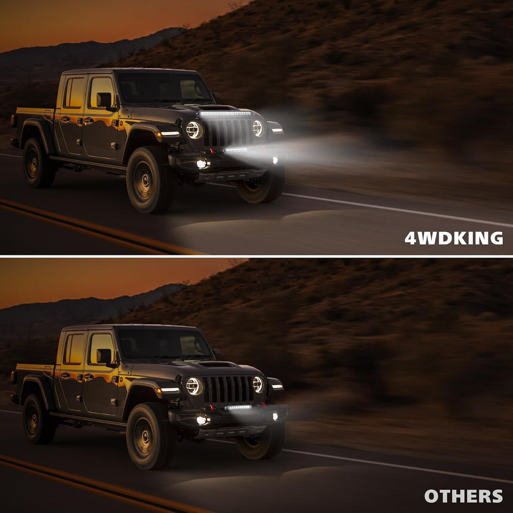 4WDKING Slim LED Light Bar 12 Inch Spot Flood Beam for Cars Trucks ATV UTV