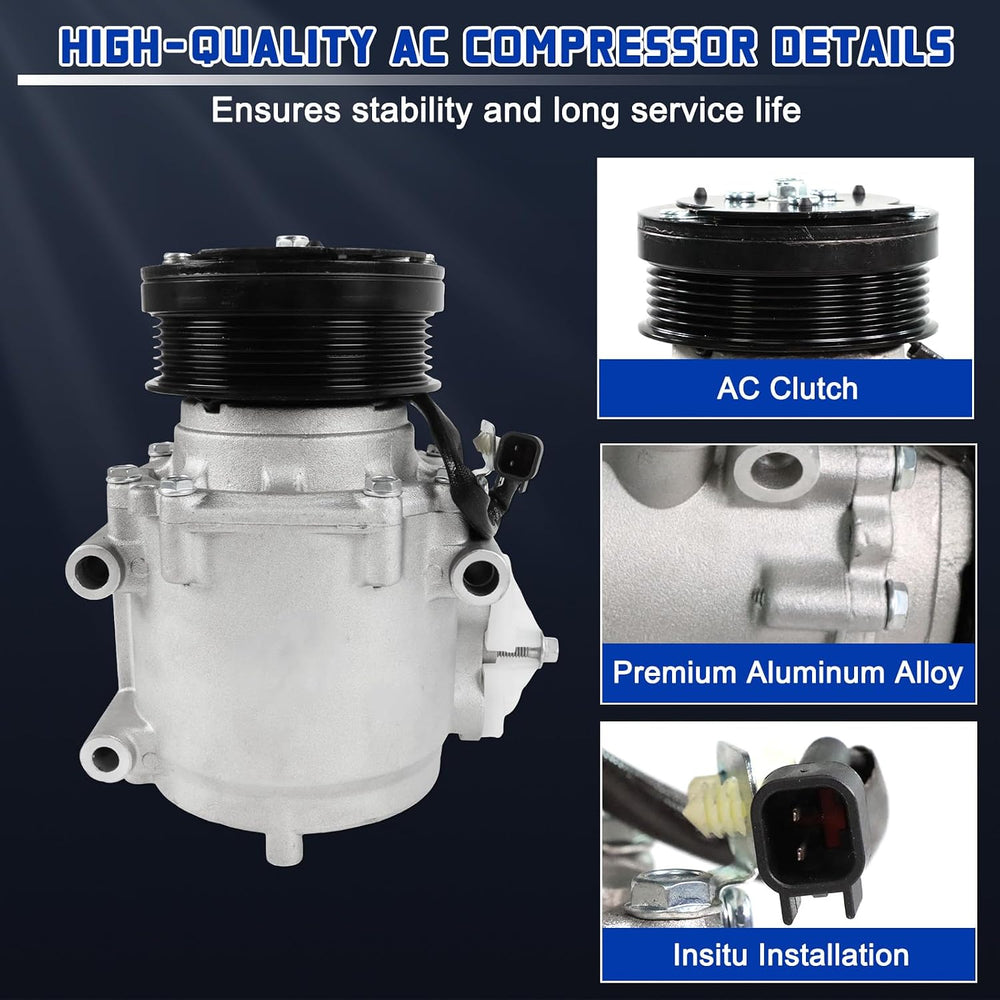 Kessocco CO 2486AC 12V AC Compressor Replacement for 2003-2006 Ford Expeditio...