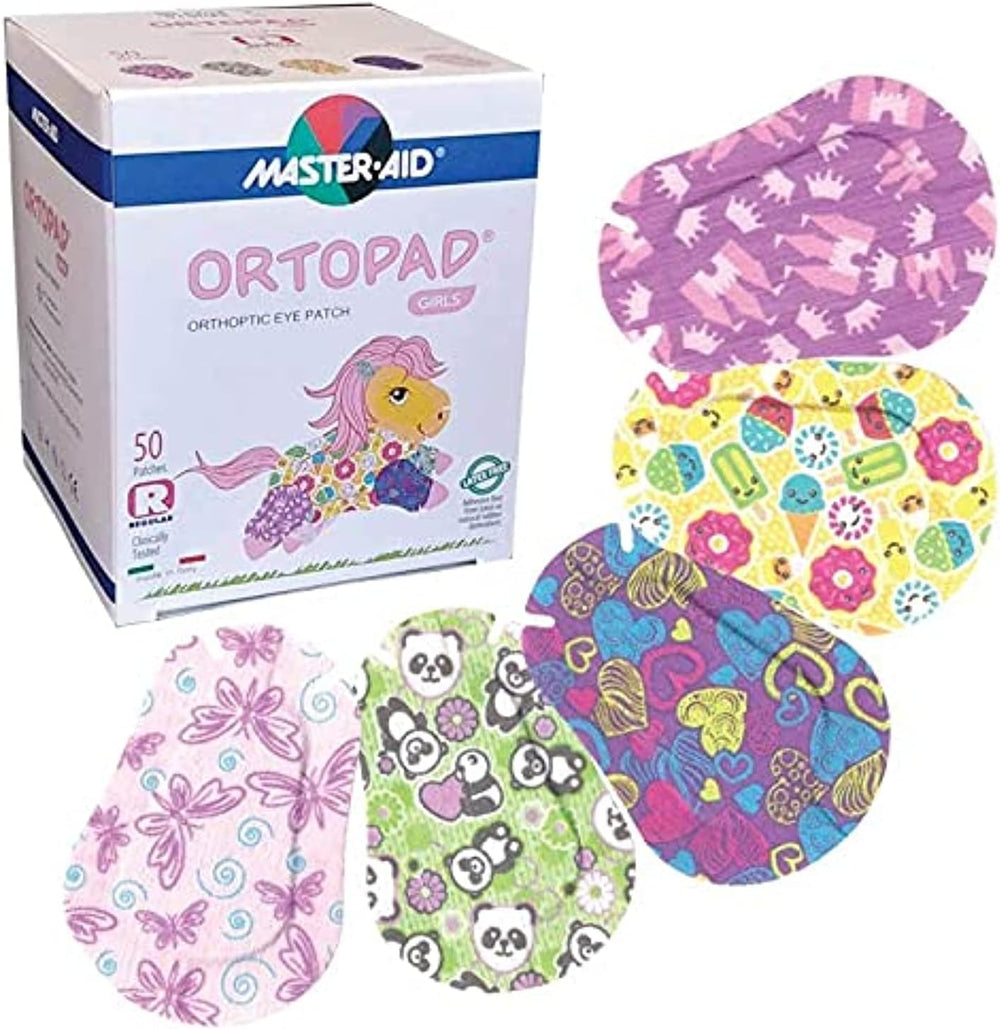 Ortopad® Girls Adhesive Eye Patches, 50/bx, Ice Cream Pack, Reg Size 4+ yr