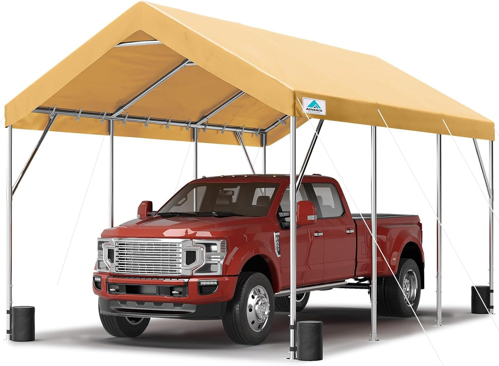 ADVANCE OUTDOOR 12x20 ft Heavy Duty Carport Potable Car Canopy Garage Party T...