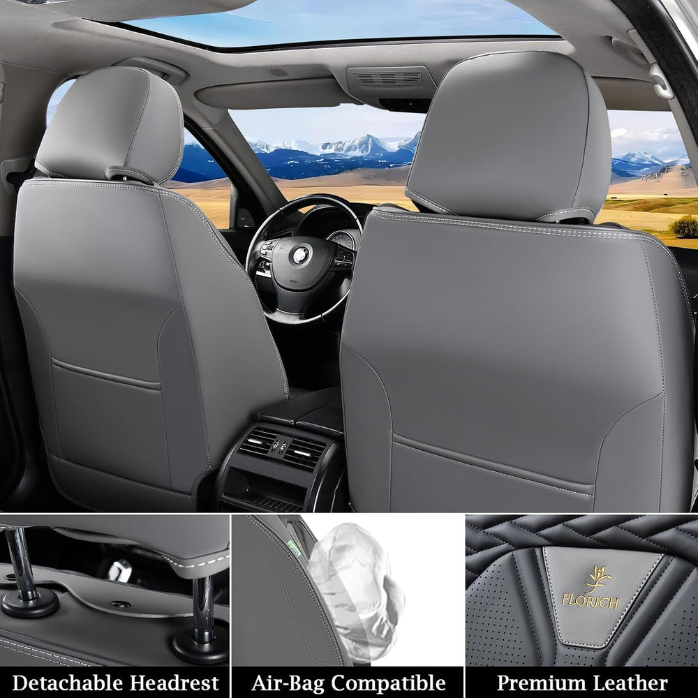 FLORICH Leather Seat Covers, Seat Covers Full Set, Car Seat Protectors 5 Seat...