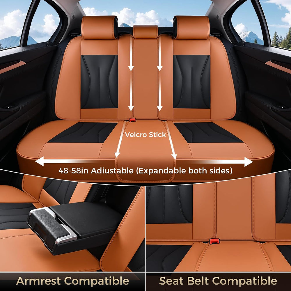 Seat Cover, Car Seat Covers Full Set, Waterproof Leather Car Seat Protector 5...