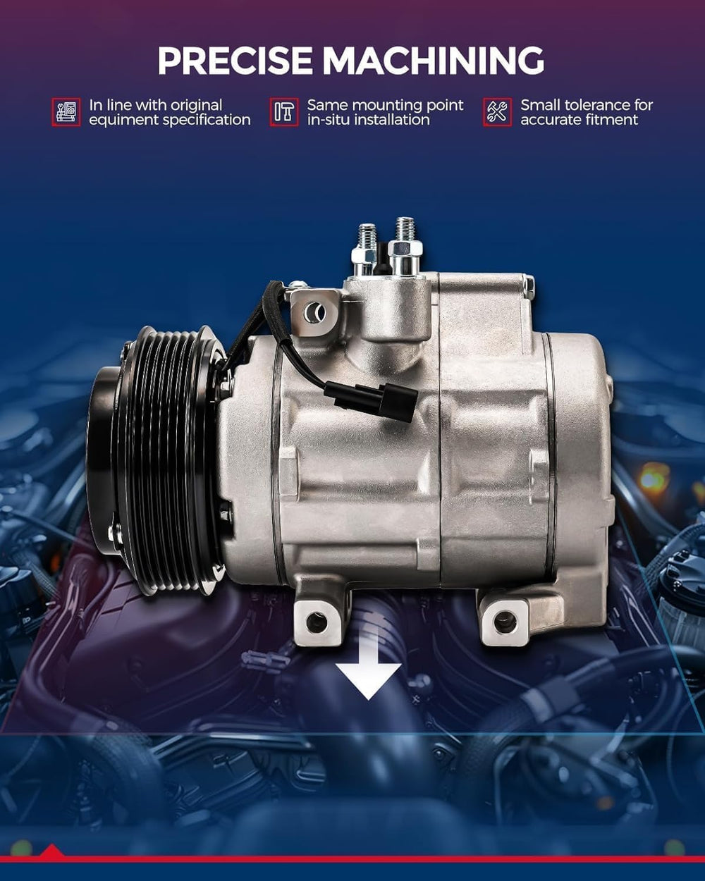 KAX AC Compressor for Chevy Cobalt 2007, Chevy Cobalt 2008-2010 2.2/2.4L