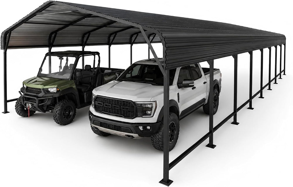 20x40 FT Heavy Duty Metal Carport with Reinforced Base,Galvanized Steel Vehic...