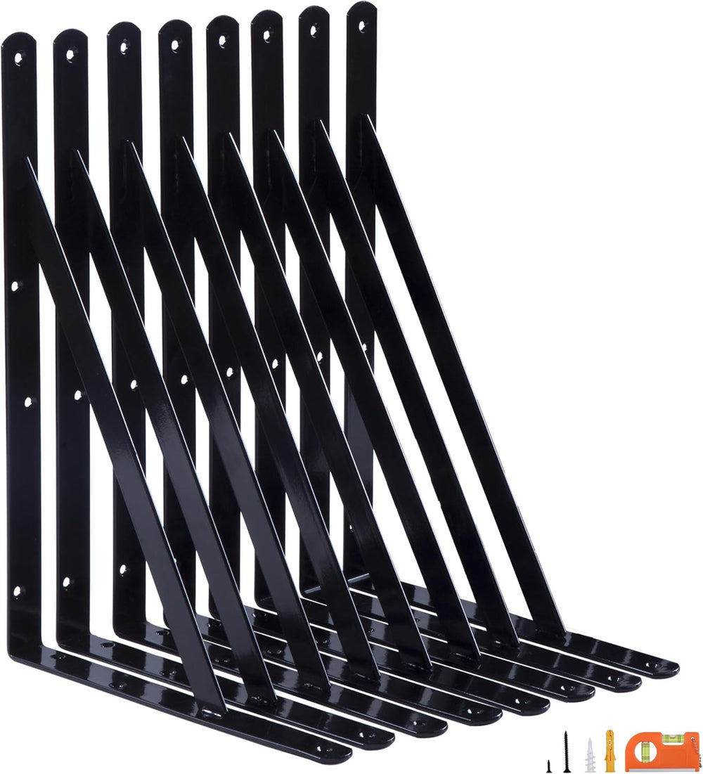 NEODROP 8-Pack 14 Inch Heavy Duty Shelf Brackets, Large Wall Bracket for Gara...
