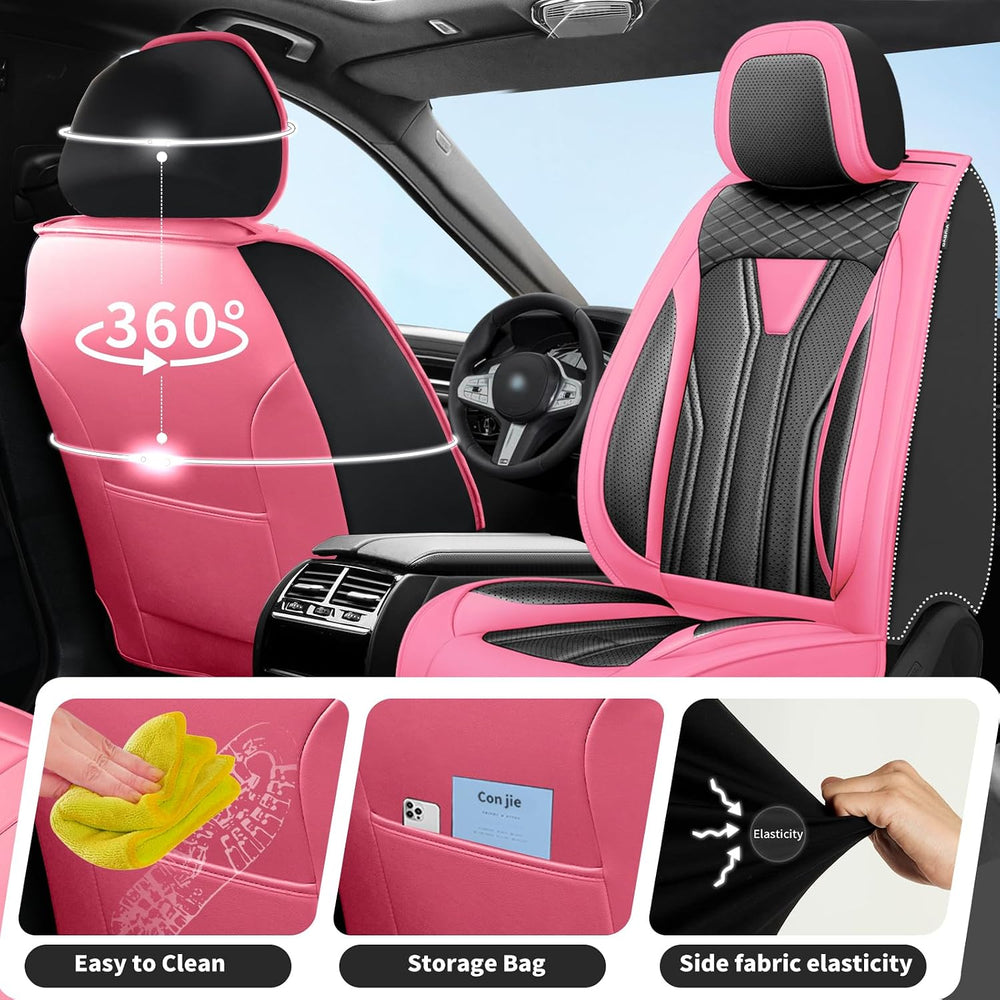 Car Seat Covers for Ford Bronco 4-Door 2021-2026 Pink&Black