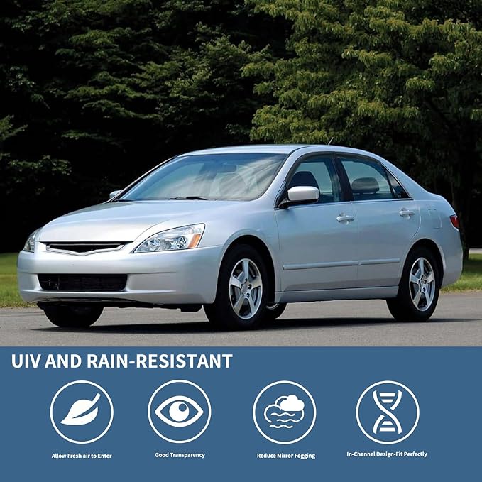 4PCS Rain Guards Window Visors Fit