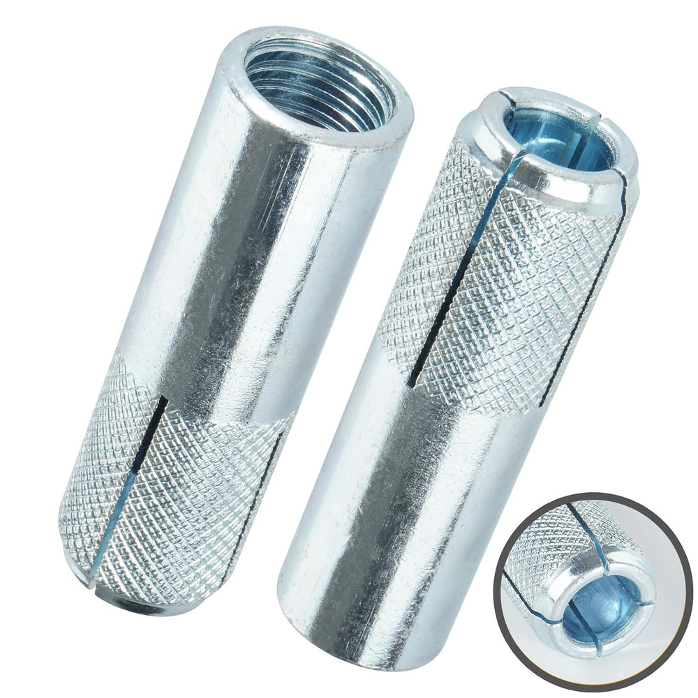 Party Animal Drop-in Anchors, 50 PCs 1/2"-13 Zinc-Plated for Concrete, S...
