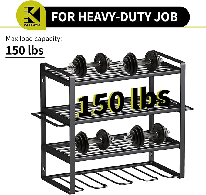 KAFAHOM Power Tool Organizer, 4 Layer Drill Holders Wall Mount, Heavy Duty