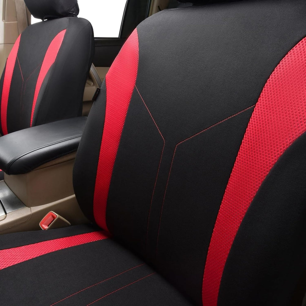 Flying Banner Car Seat Covers Front Seats and Rear Bench Mesh Fabric Rear Ben...