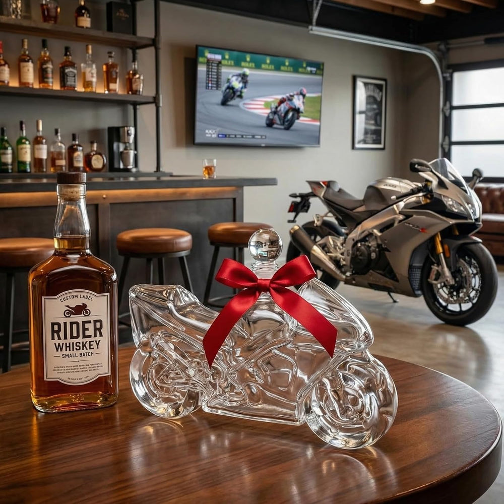 Motorcycle Decanter Whiskey & Wine Decanter, Motorcycle Gifts, Harley Dav...