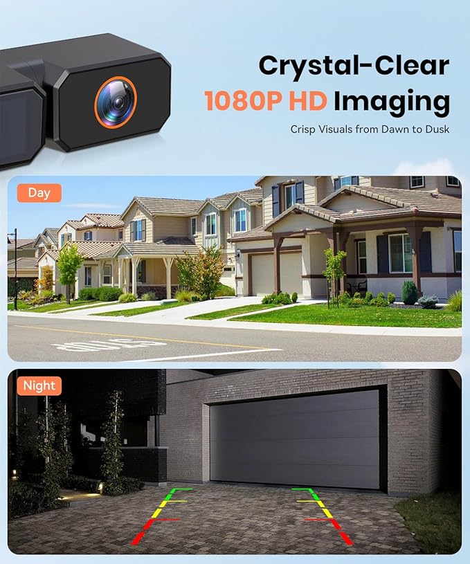 AUTO-VOX 7.2" DVR Portable Solar Wireless Backup Camera:HD 1080P 2 Min Q...