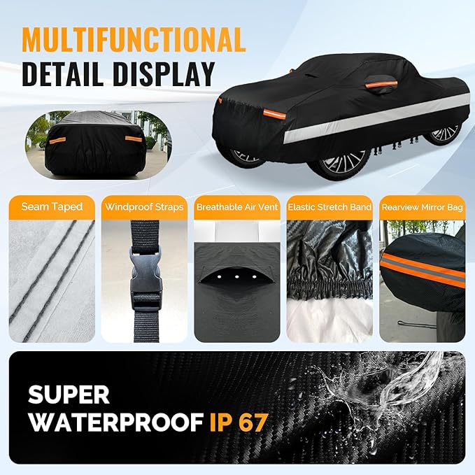 30 Layers Truck Car Cover for Automobiles All Weather Waterproof, Outdoor