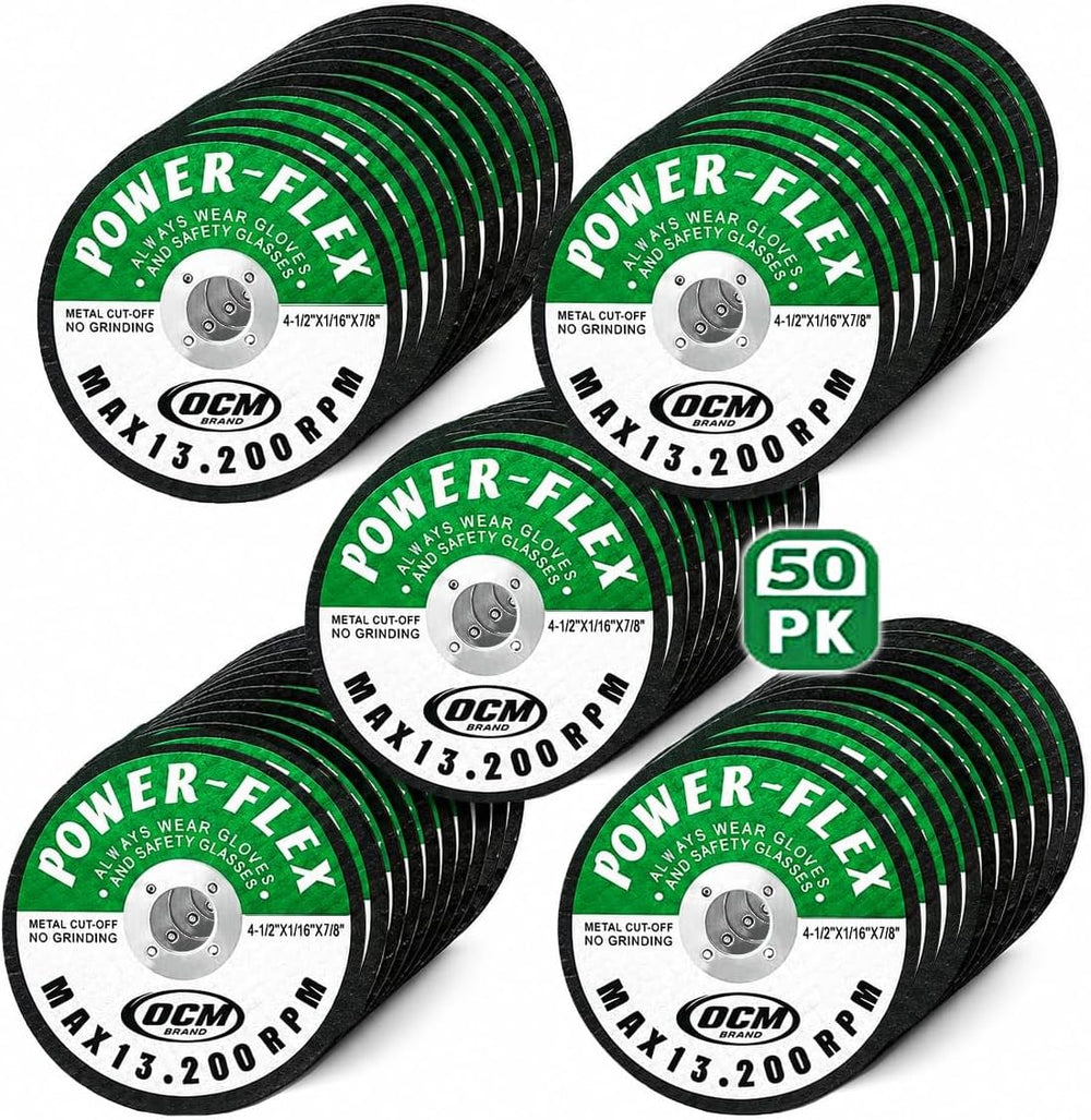 50 Pack - Cut Off Wheels 4 1/2 Inch x 1/16 Inch x 7/8 Inch - for Cutting All ...