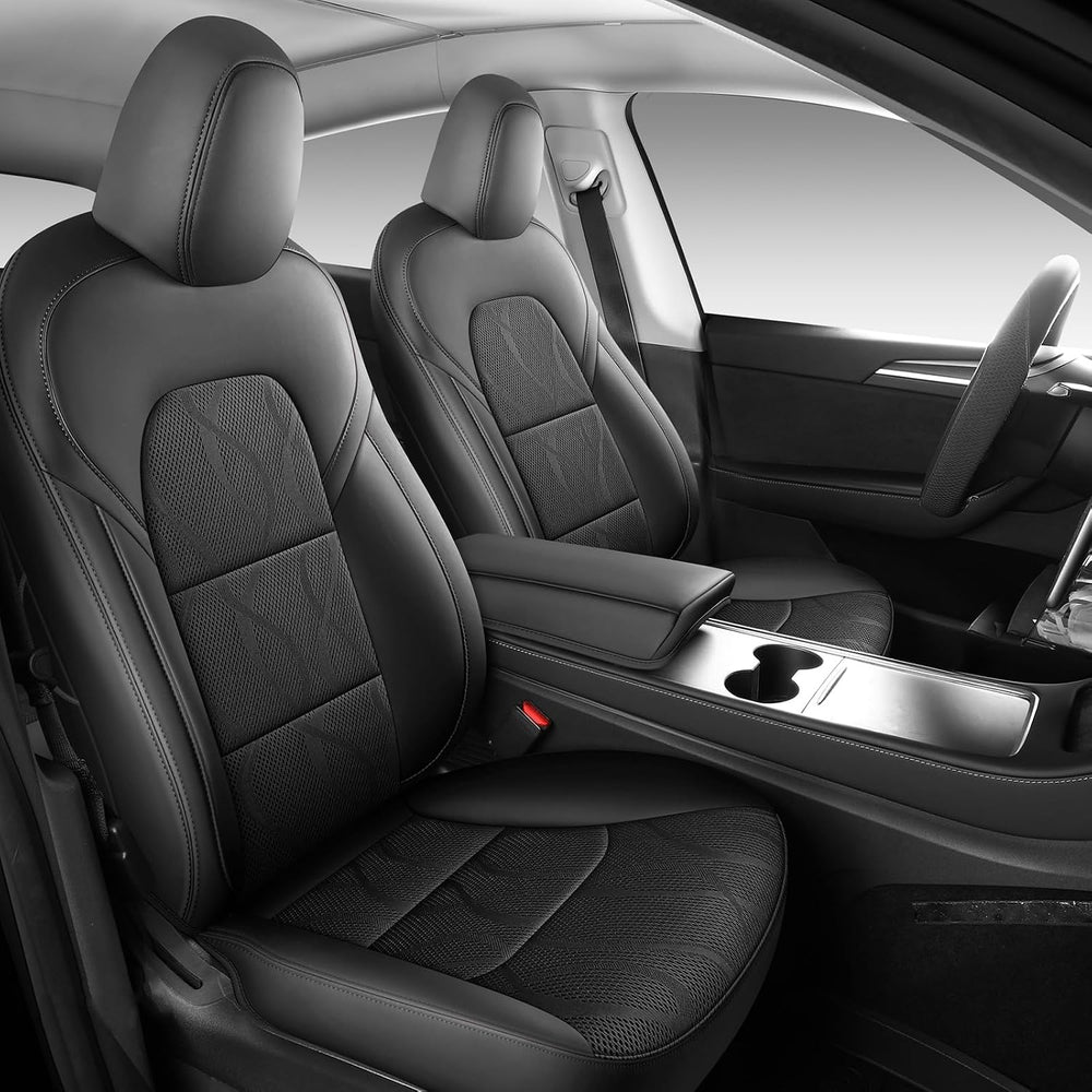 Tesla Model Y Seat Cover Full Set, Faux Leather Tesla Car Seat Cover, Perfect
