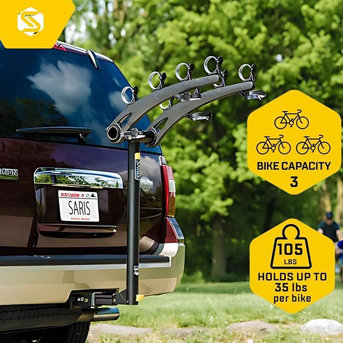 Saris Bones 3-Bike Hitch Rack Bicycle Carrier,