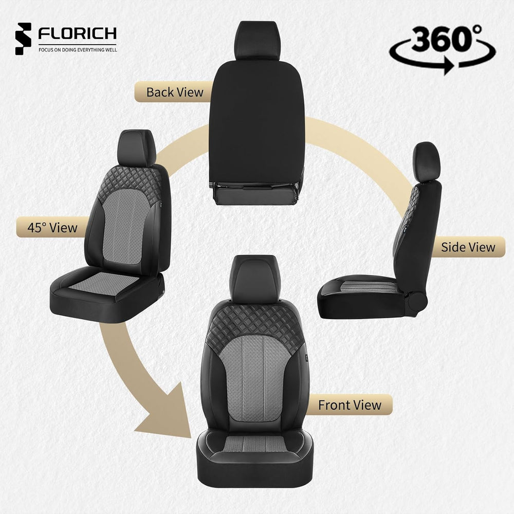 Leather Seat Cover, Car Seat Covers Front Set, Waterproof Car Seat Protectors...