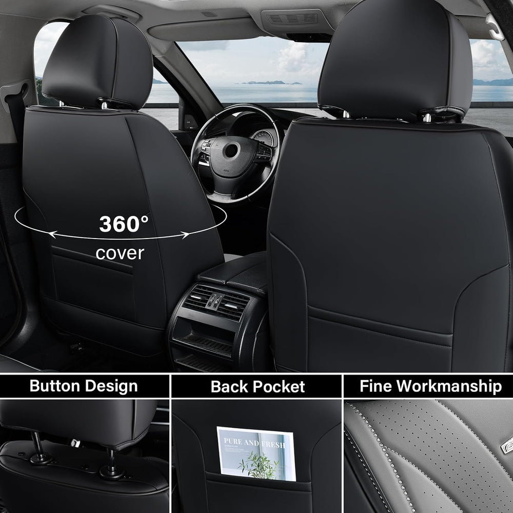 Coverado Car Seat Covers, 5 Seat Front and Back Seat Covers, Waterproof Seat ...