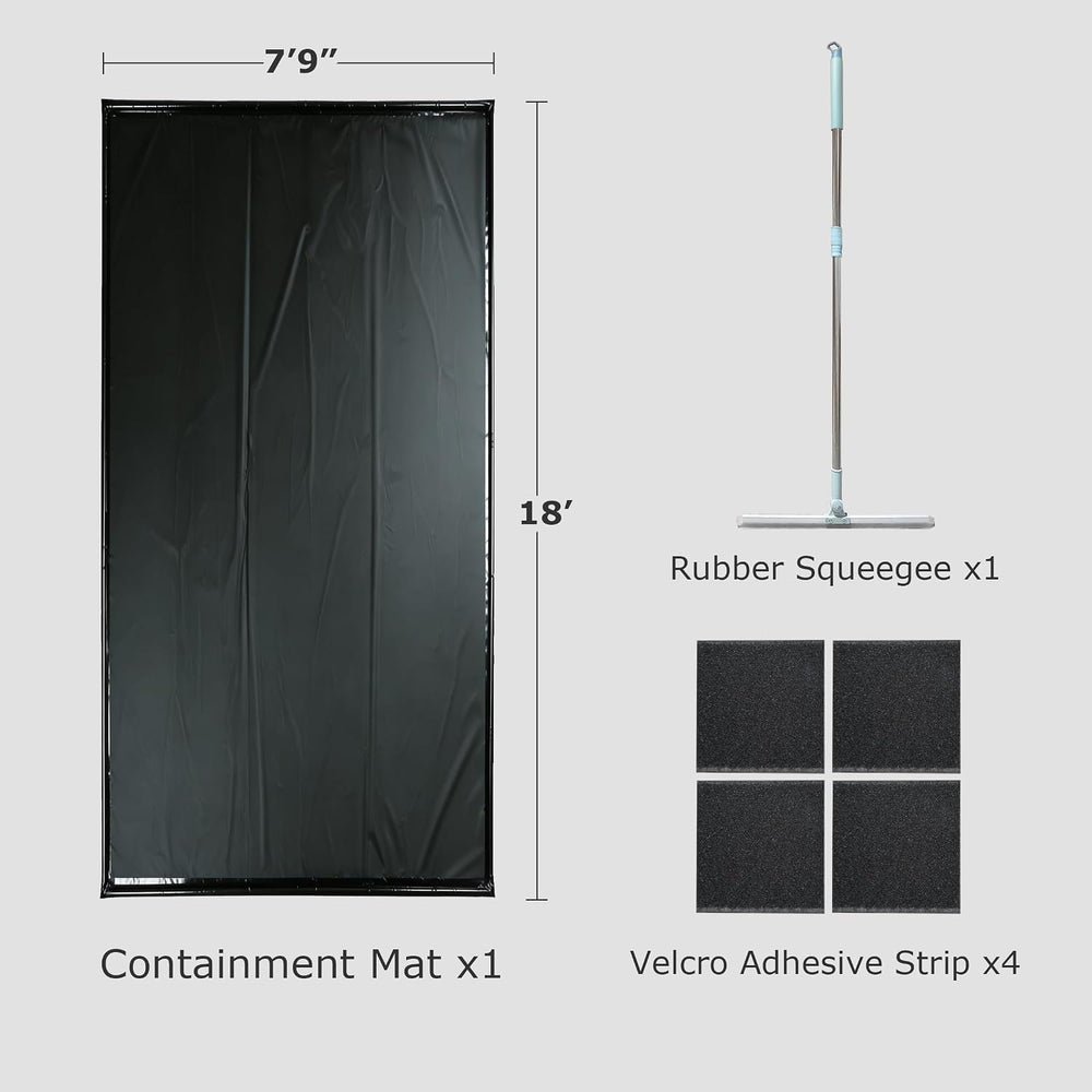 Containment Mat 7'9" x 18' Heavy-Duty PVC Garage Floor Mat 650GSM